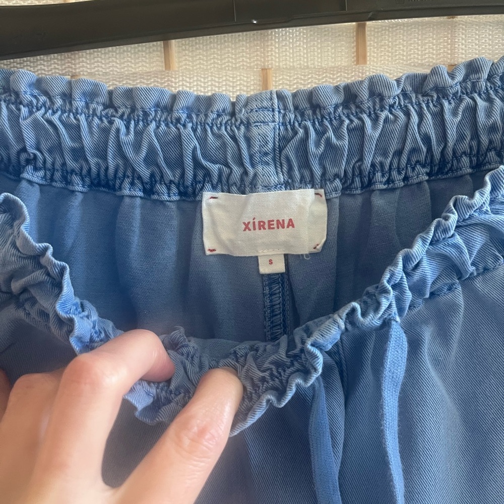 Xirena Blue Elastic Waist Pants